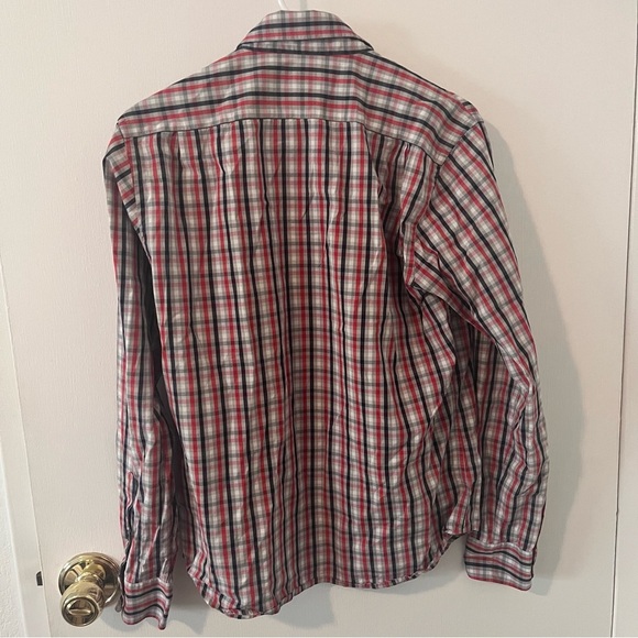 UNTUCKit Men’s Plaid Button Down Slim Fit Medium Red - Picture 6 of 9